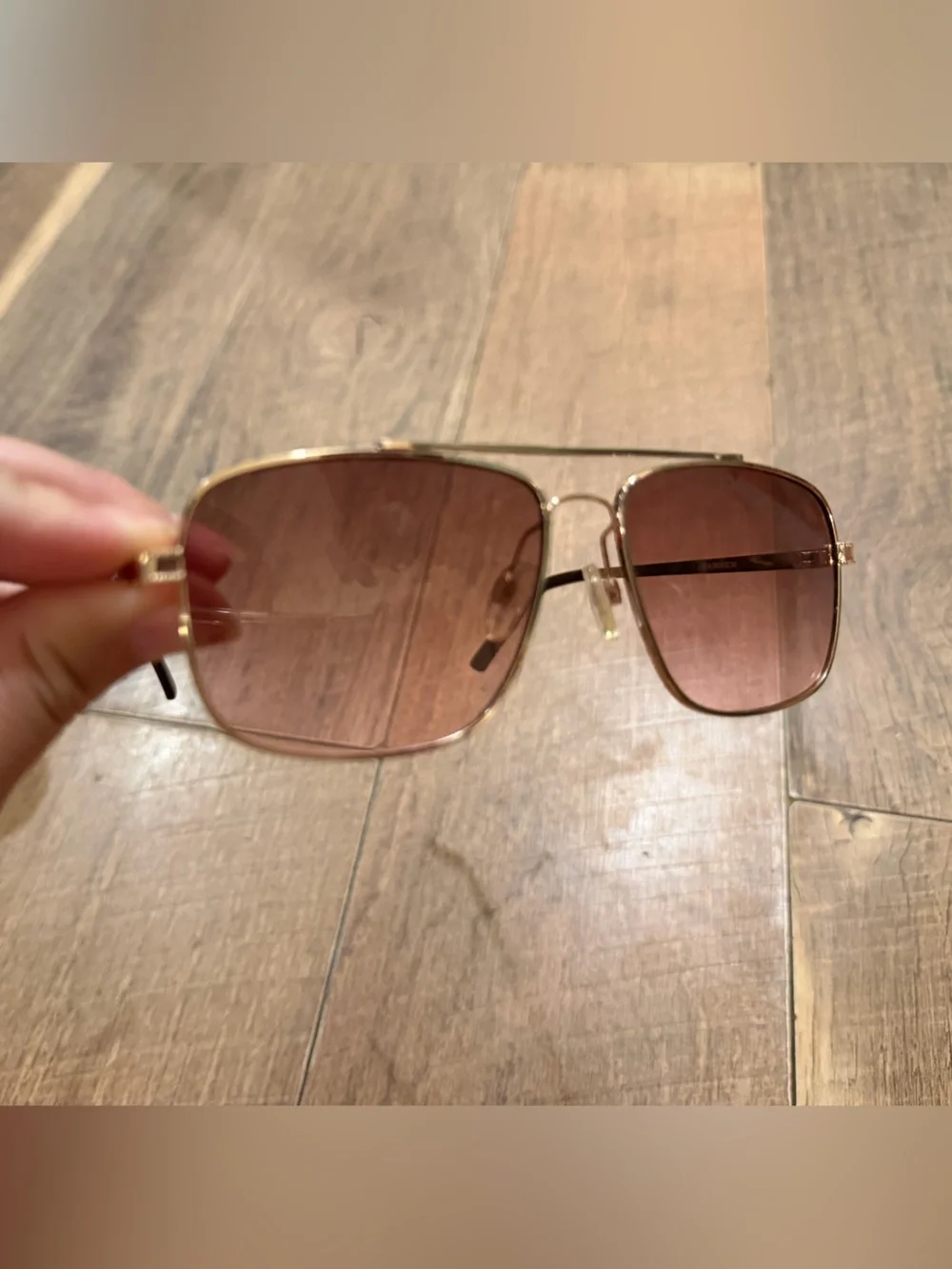 Warner's Gold Frame with Brown Gradient Lenses Sunglasses